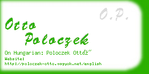 otto poloczek business card